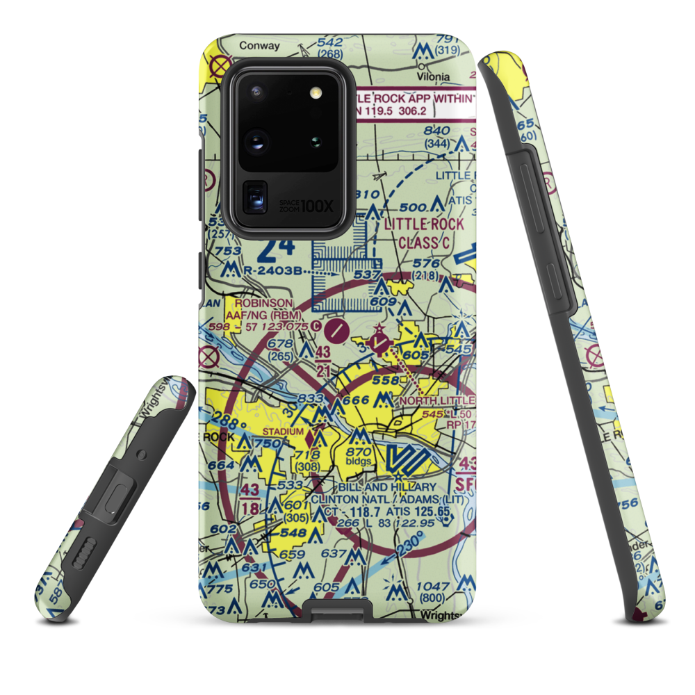 Robinson Army Air Field (RBM) VFR Sectional Samsung Phone Case Samsung Galaxy S20 Ultra model shown