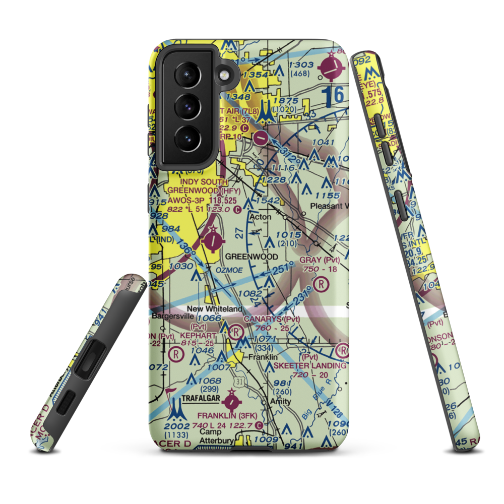 Robinson Field (8IN2) VFR Sectional Samsung Phone Case Samsung Galaxy S21 FE model shown