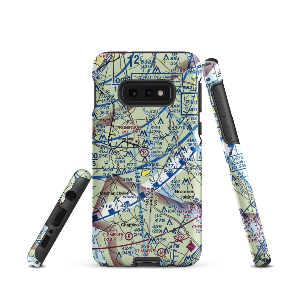 Robinson Private Airport (MD14) VFR Sectional Samsung Phone Case Samsung Galaxy S10 Plus model shown