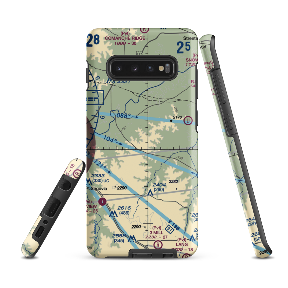 Robinson Ranch Airport (52TE) VFR Sectional Samsung Phone Case Samsung Galaxy S10 Plus model shown