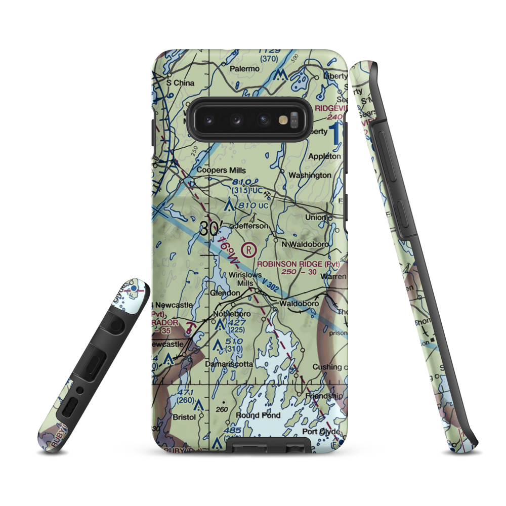 Robinson Ridge Field (ME34) VFR Sectional Samsung Phone Case Samsung Galaxy S10e model shown