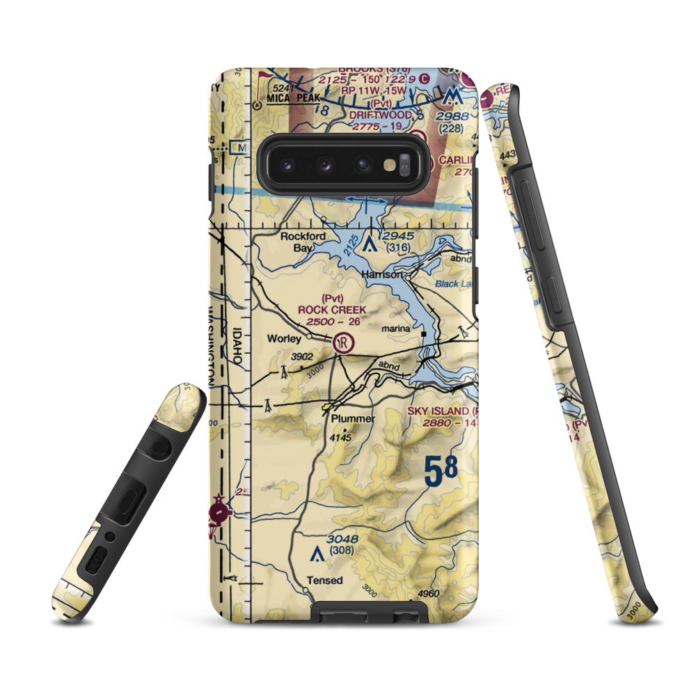 Rock Creek Farm Airport (ID23) VFR Sectional Samsung Phone Case Samsung Galaxy S10 Plus model shown