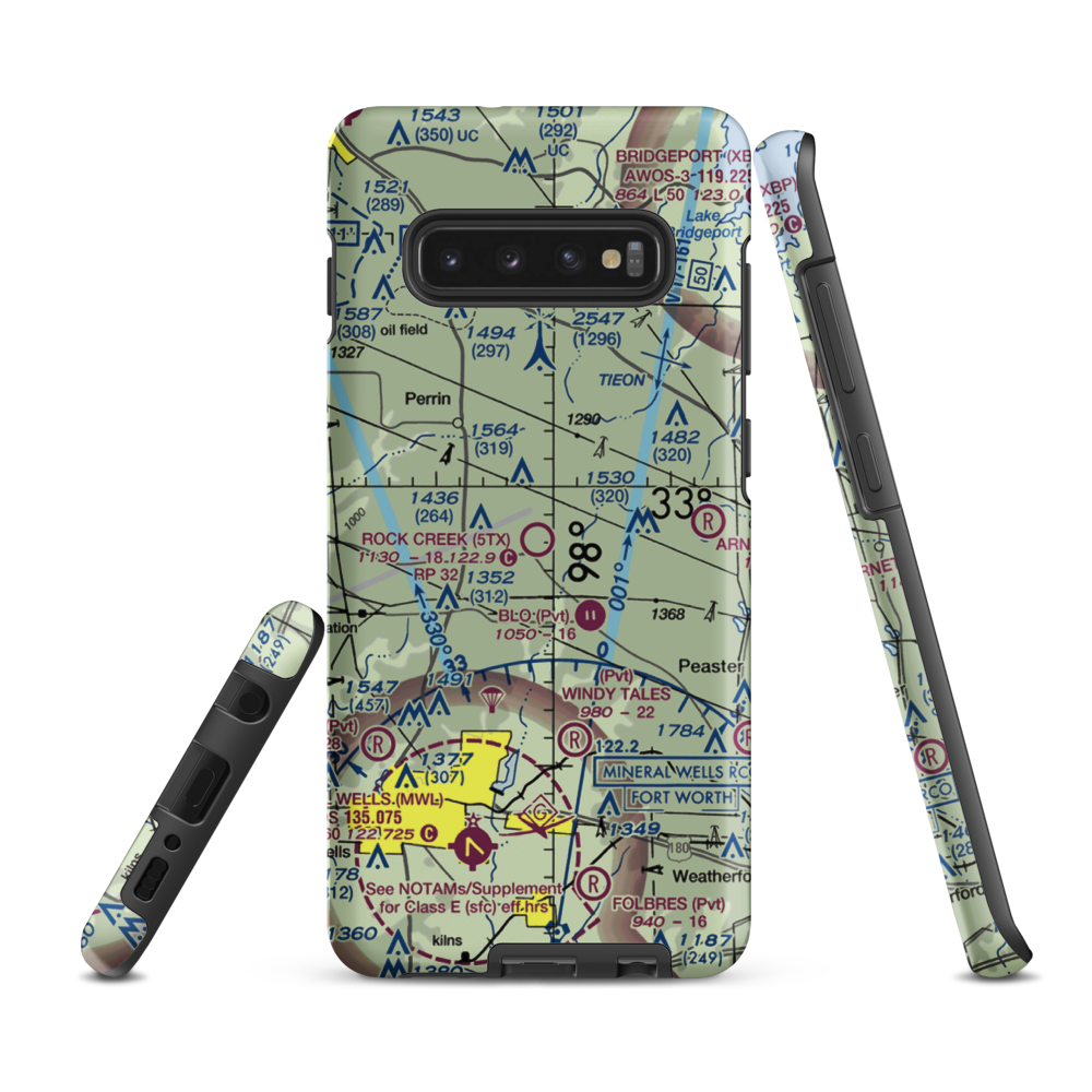 Rock Creek Ranch Airport (5TX) VFR Sectional Samsung Phone Case Samsung Galaxy S10e model shown