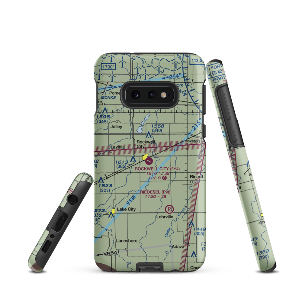 Rockwell City Municipal Airport (2Y4) VFR Sectional Samsung Phone Case Samsung Galaxy S10e model shown