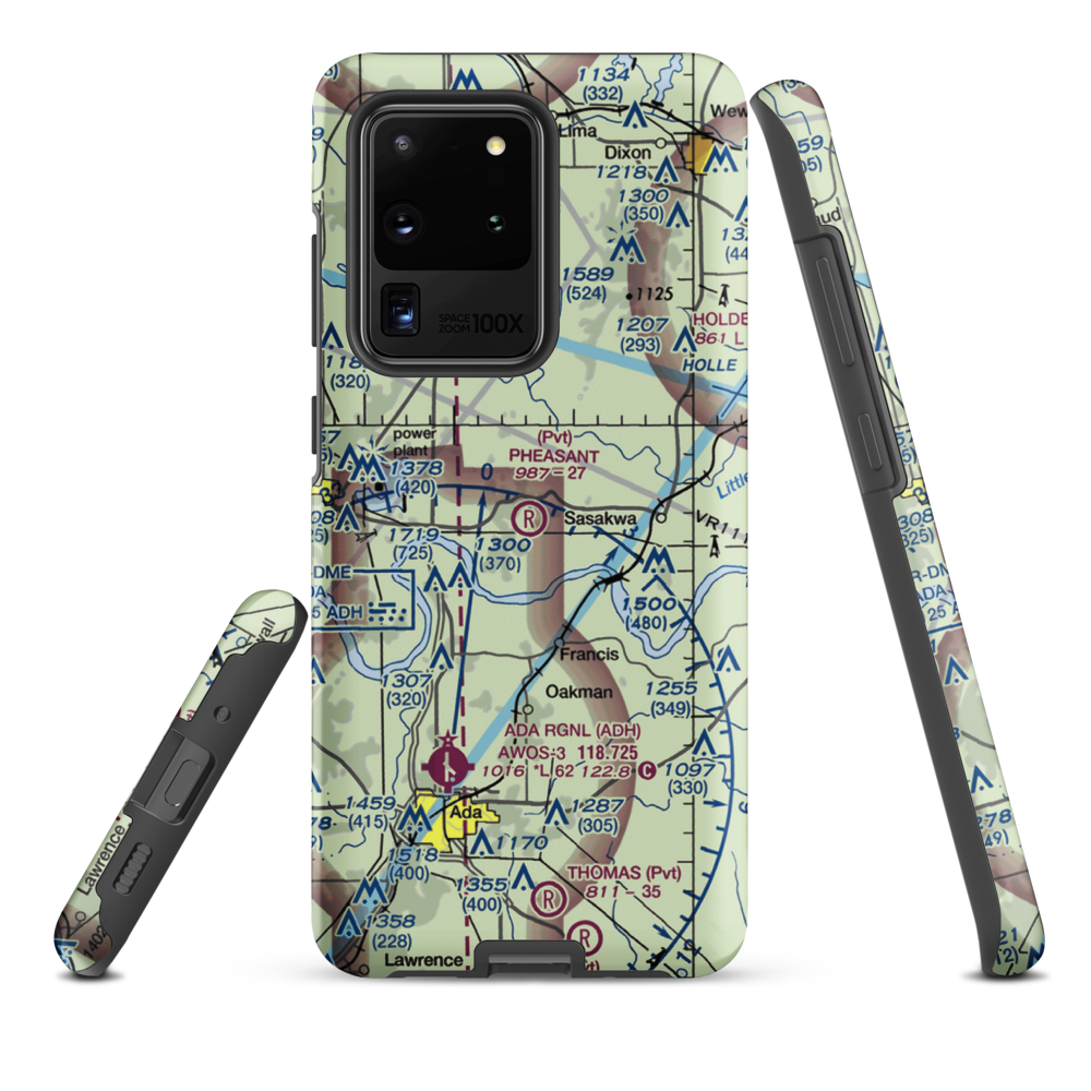 Rocky Point Airport (90OK) VFR Sectional Samsung Phone Case Samsung Galaxy S20 Ultra model shown