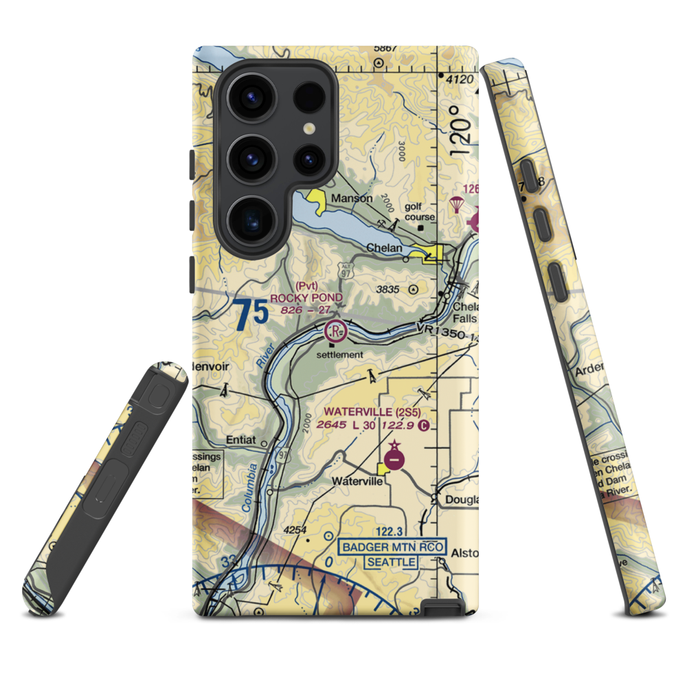 Rocky Pond Airstrip (13WA) VFR Sectional Samsung Phone Case Samsung Galaxy S23 Ultra model shown