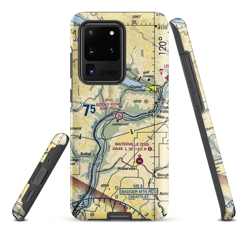 Rocky Pond Airstrip (13WA) VFR Sectional Samsung Phone Case Samsung Galaxy S20 Ultra model shown