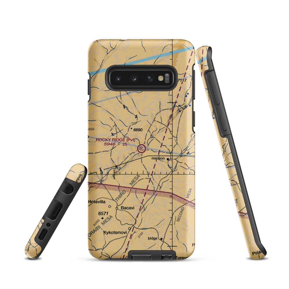 Rocky Ridge Airport (50AZ) VFR Sectional Samsung Phone Case Samsung Galaxy S10 model shown