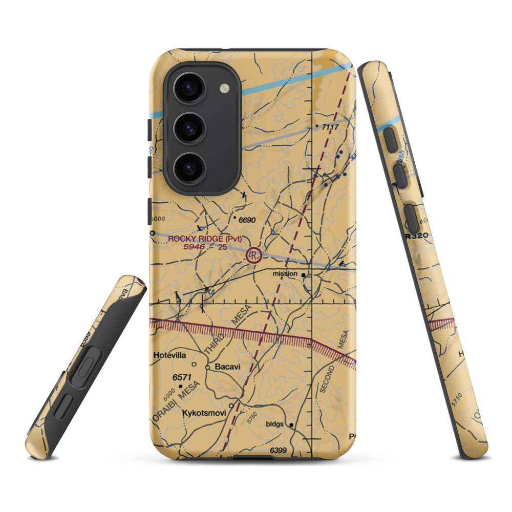 Rocky Ridge Airport (50AZ) VFR Sectional Samsung Phone Case Samsung Galaxy S23 Plus model shown