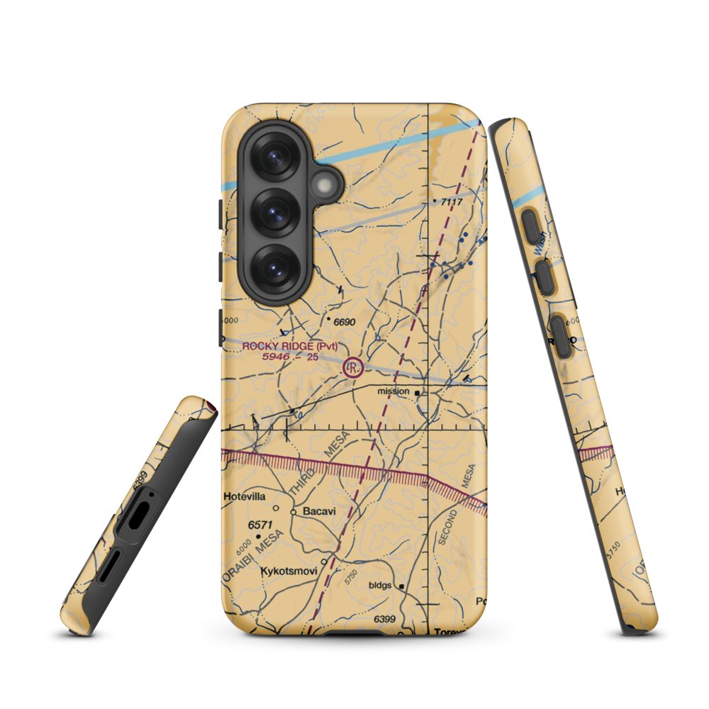 Rocky Ridge Airport (50AZ) VFR Sectional Samsung Phone Case Samsung Galaxy S25 model shown