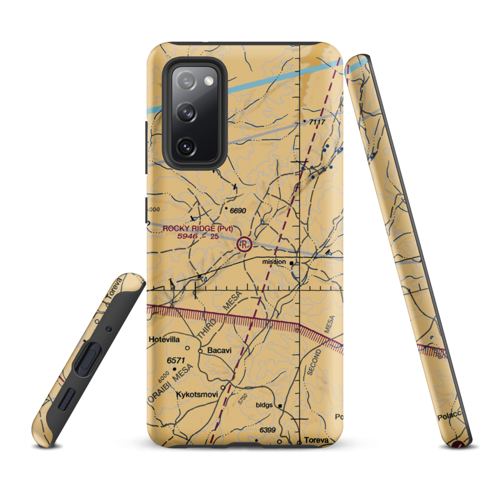 Rocky Ridge Airport (50AZ) VFR Sectional Samsung Phone Case Samsung Galaxy S20 FE model shown