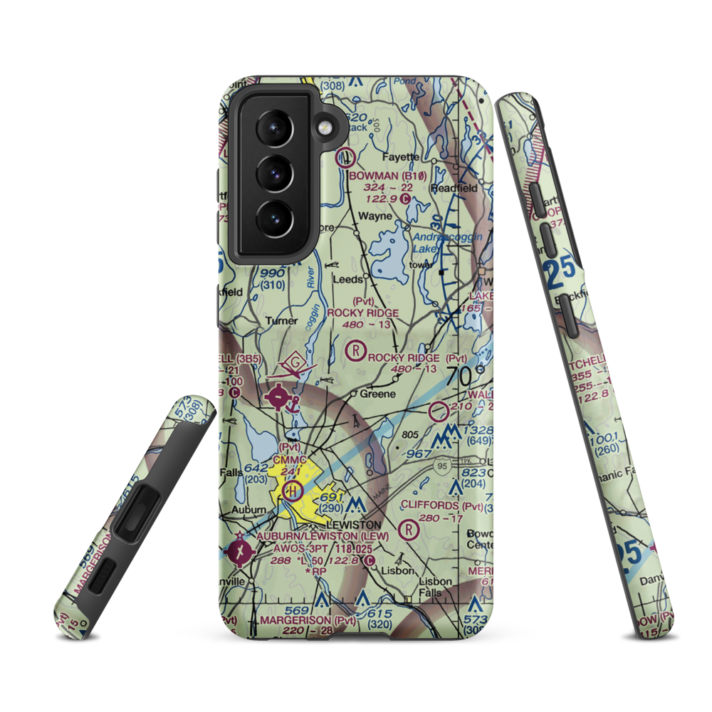 Rocky Ridge Airport (ME39) VFR Sectional Samsung Phone Case Samsung Galaxy S21 FE model shown