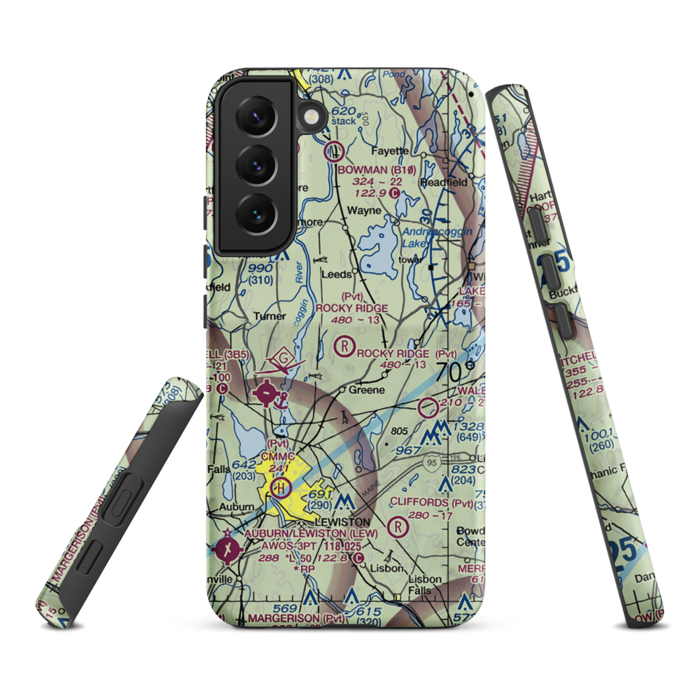 Rocky Ridge Airport (ME39) VFR Sectional Samsung Phone Case Samsung Galaxy S22 Plus model shown