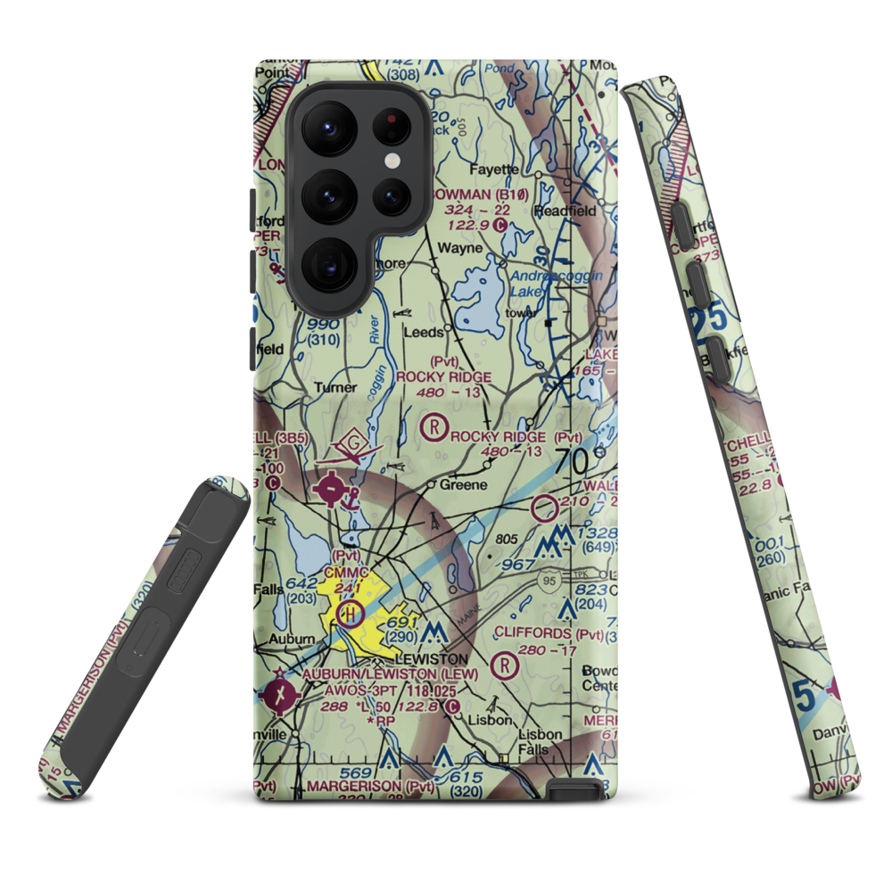Rocky Ridge Airport (ME39) VFR Sectional Samsung Phone Case Samsung Galaxy S22 Ultra model shown