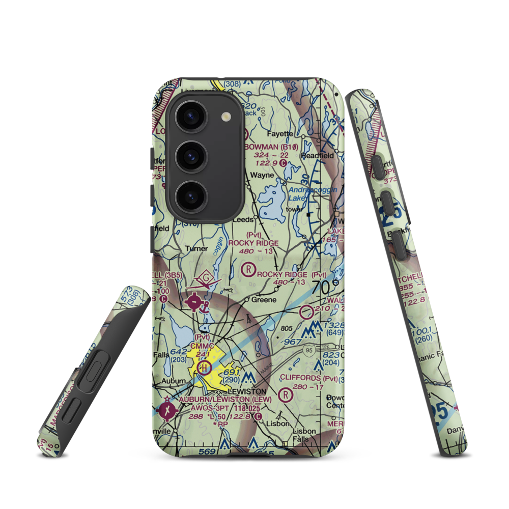 Rocky Ridge Airport (ME39) VFR Sectional Samsung Phone Case Samsung Galaxy S23 model shown