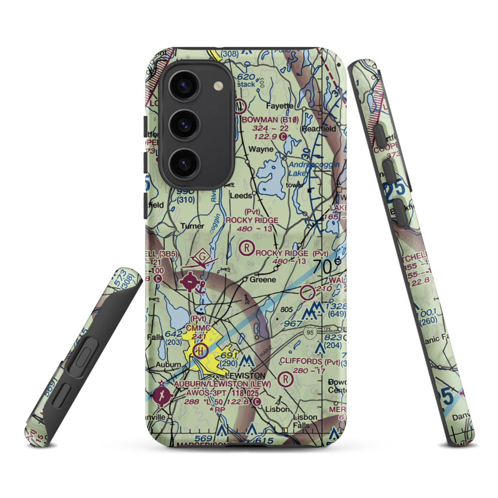 Rocky Ridge Airport (ME39) VFR Sectional Samsung Phone Case Samsung Galaxy S23 Plus model shown