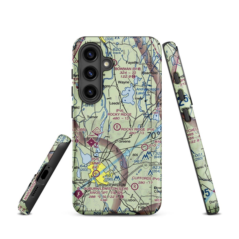 Rocky Ridge Airport (ME39) VFR Sectional Samsung Phone Case Samsung Galaxy S24 model shown