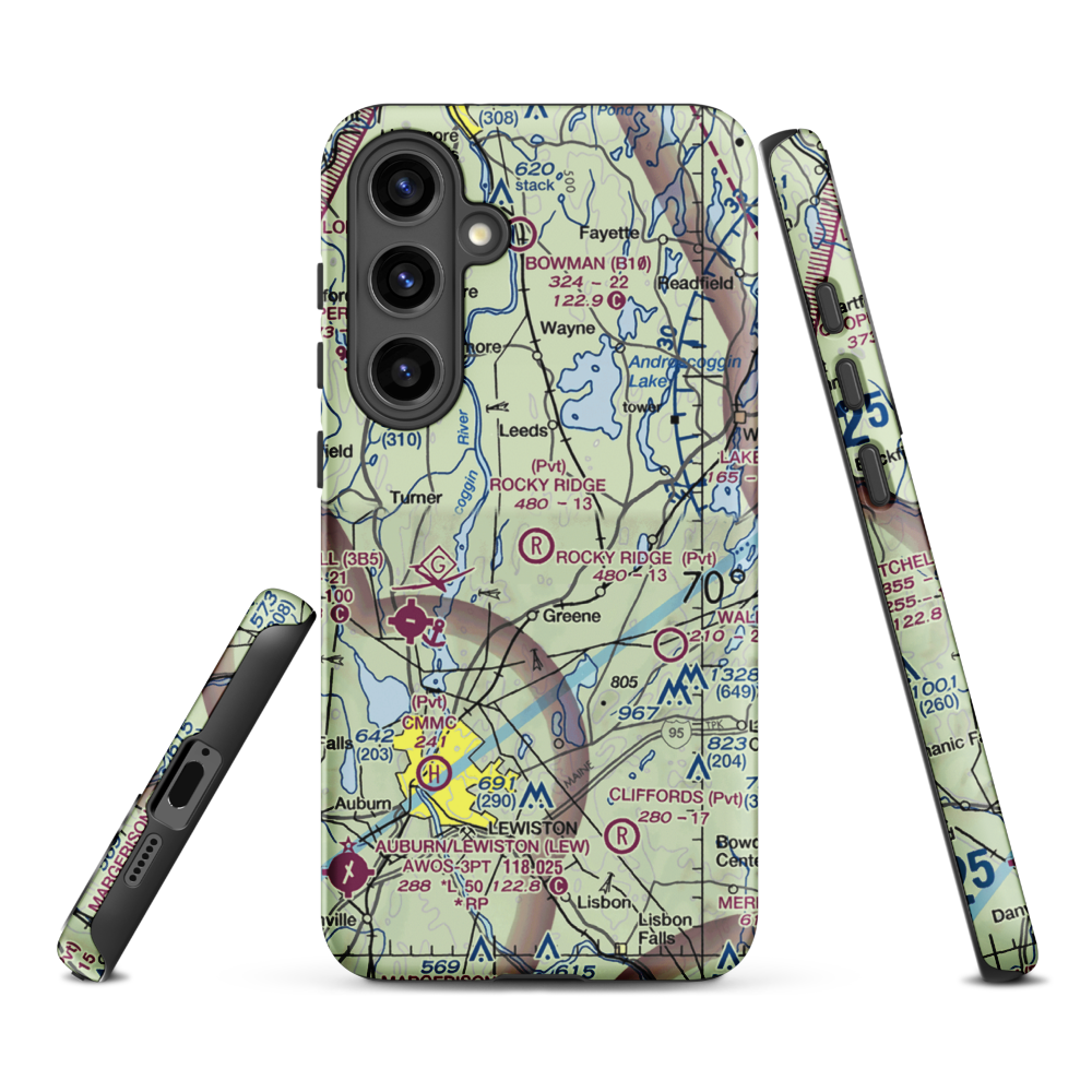 Rocky Ridge Airport (ME39) VFR Sectional Samsung Phone Case Samsung Galaxy S24 Plus model shown