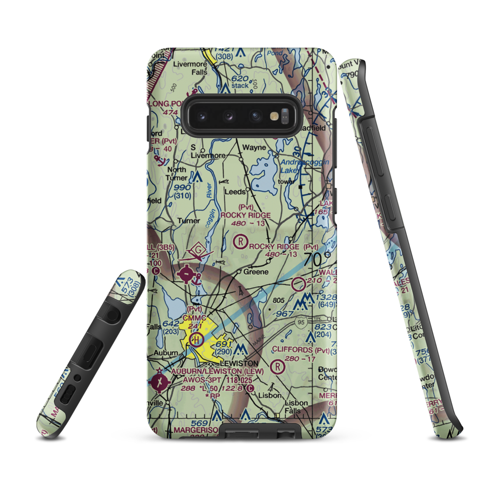 Rocky Ridge Airport (ME39) VFR Sectional Samsung Phone Case Samsung Galaxy S10 Plus model shown