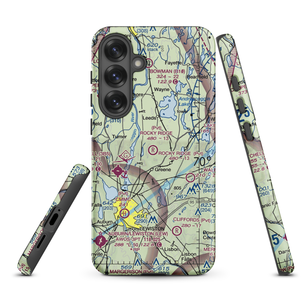 Rocky Ridge Airport (ME39) VFR Sectional Samsung Phone Case Samsung Galaxy S25 Plus model shown