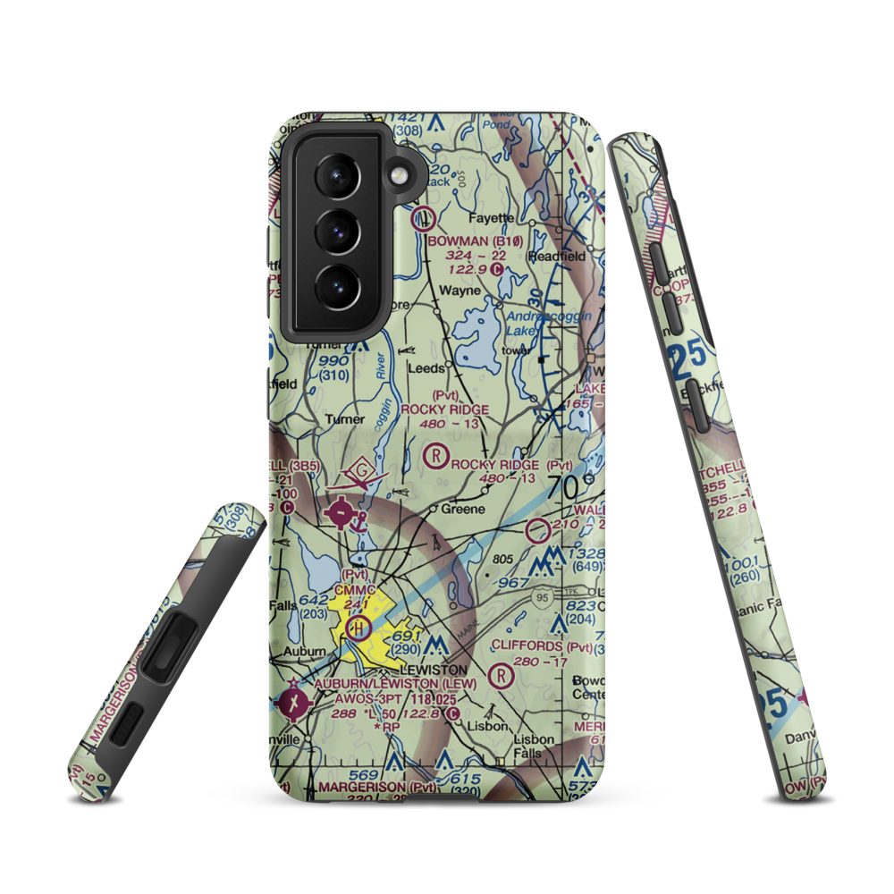 Rocky Ridge Airport (ME39) VFR Sectional Samsung Phone Case Samsung Galaxy S21 model shown