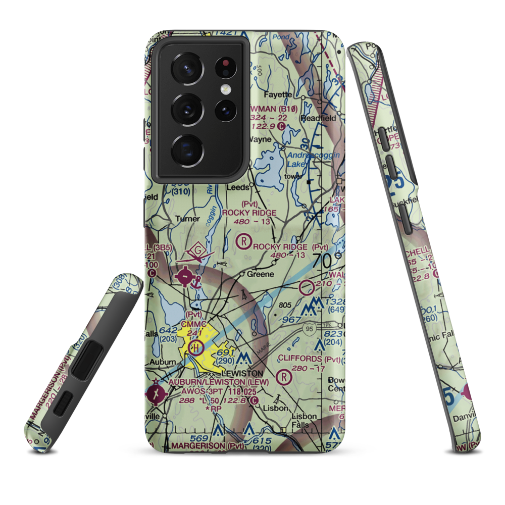Rocky Ridge Airport (ME39) VFR Sectional Samsung Phone Case Samsung Galaxy S21 Plus model shown