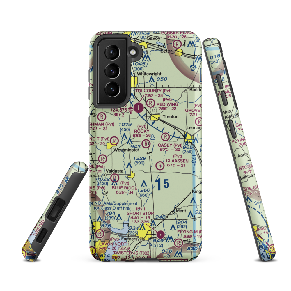Rockys Place Airport (6TA2) VFR Sectional Samsung Phone Case Samsung Galaxy S21 FE model shown