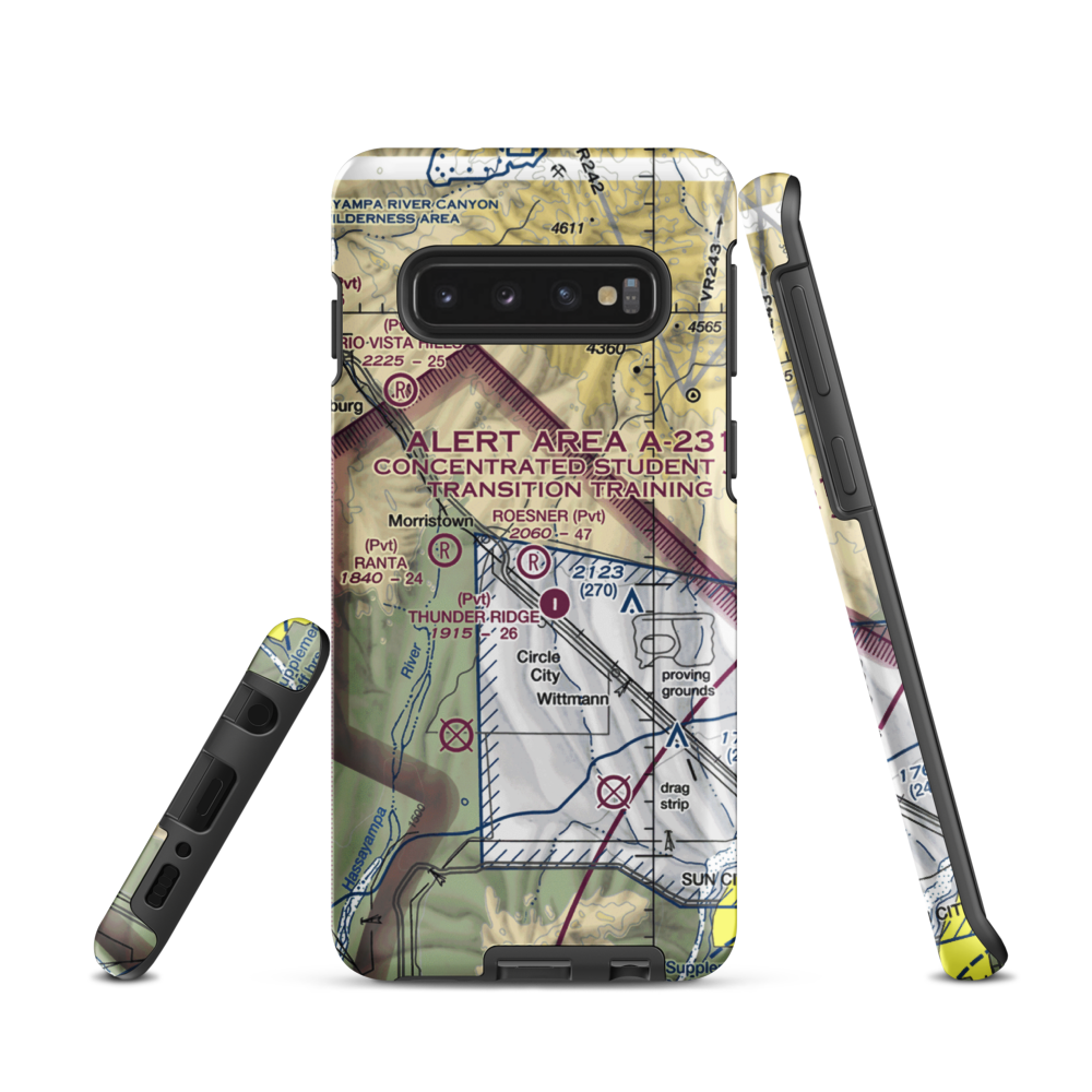 Roesner Ranch Airport (AZ32) VFR Sectional Samsung Phone Case Samsung Galaxy S10 model shown