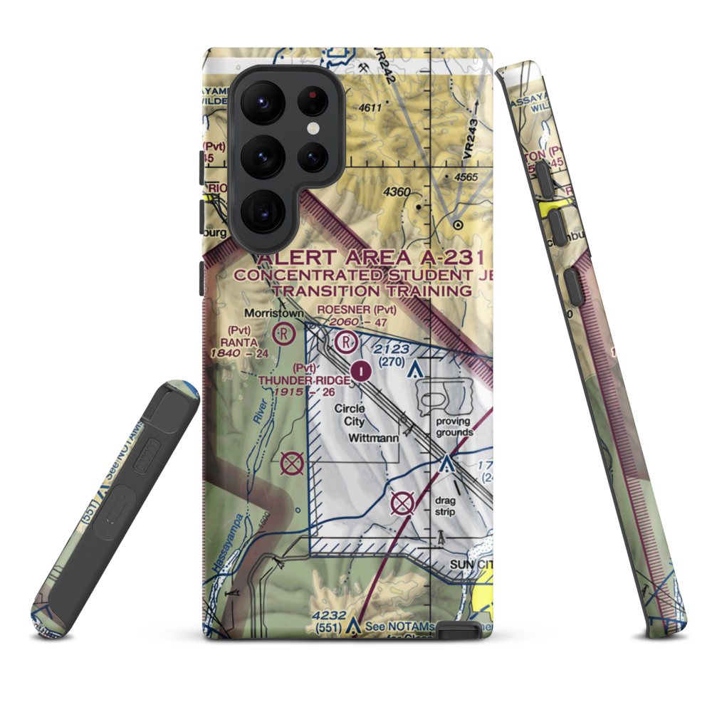Roesner Ranch Airport (AZ32) VFR Sectional Samsung Phone Case Samsung Galaxy S22 Ultra model shown