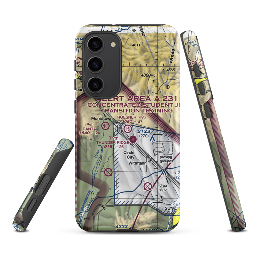 Roesner Ranch Airport (AZ32) VFR Sectional Samsung Phone Case Samsung Galaxy S23 Plus model shown