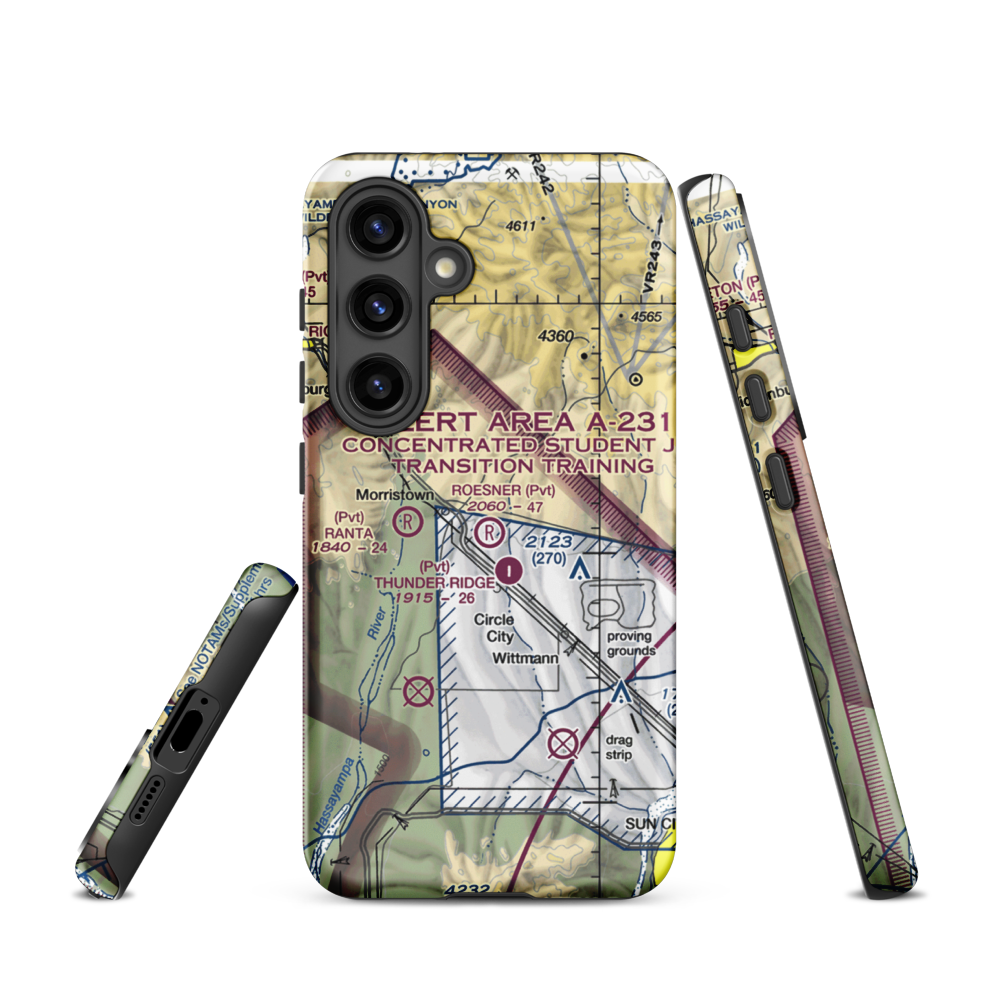 Roesner Ranch Airport (AZ32) VFR Sectional Samsung Phone Case Samsung Galaxy S24 model shown