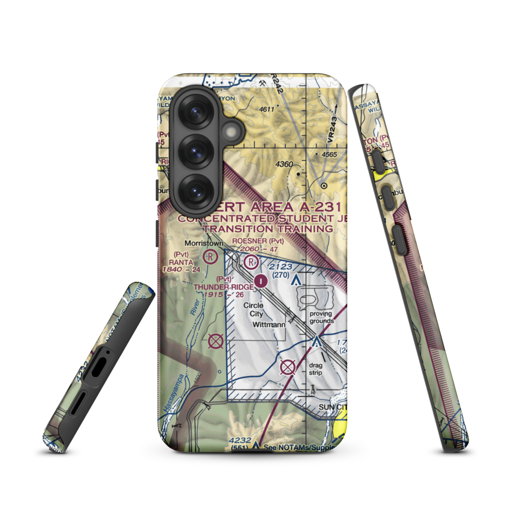 Roesner Ranch Airport (AZ32) VFR Sectional Samsung Phone Case Samsung Galaxy S25 model shown