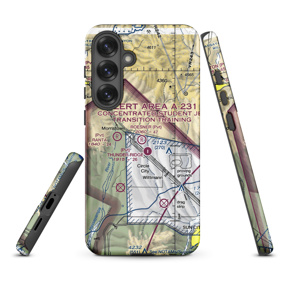 Roesner Ranch Airport (AZ32) VFR Sectional Samsung Phone Case Samsung Galaxy S25 Plus model shown