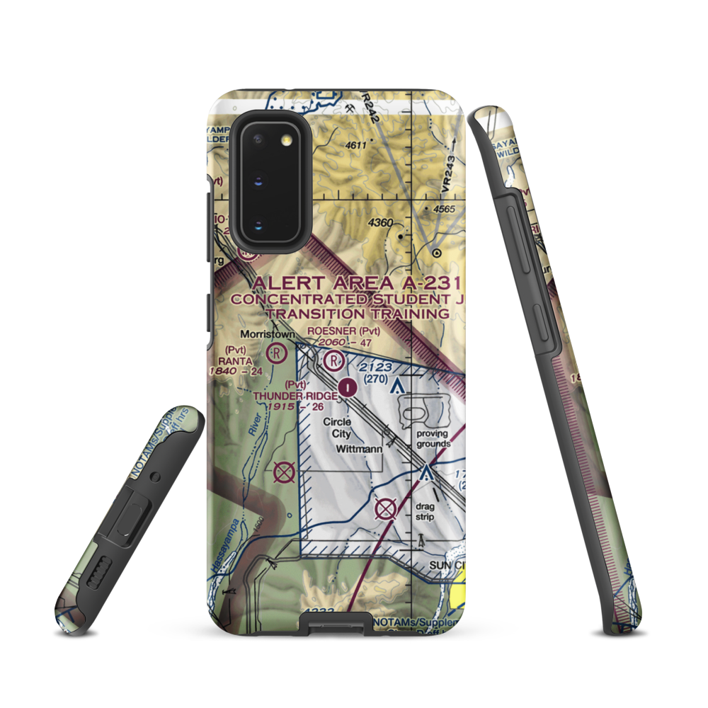 Roesner Ranch Airport (AZ32) VFR Sectional Samsung Phone Case Samsung Galaxy S20 model shown