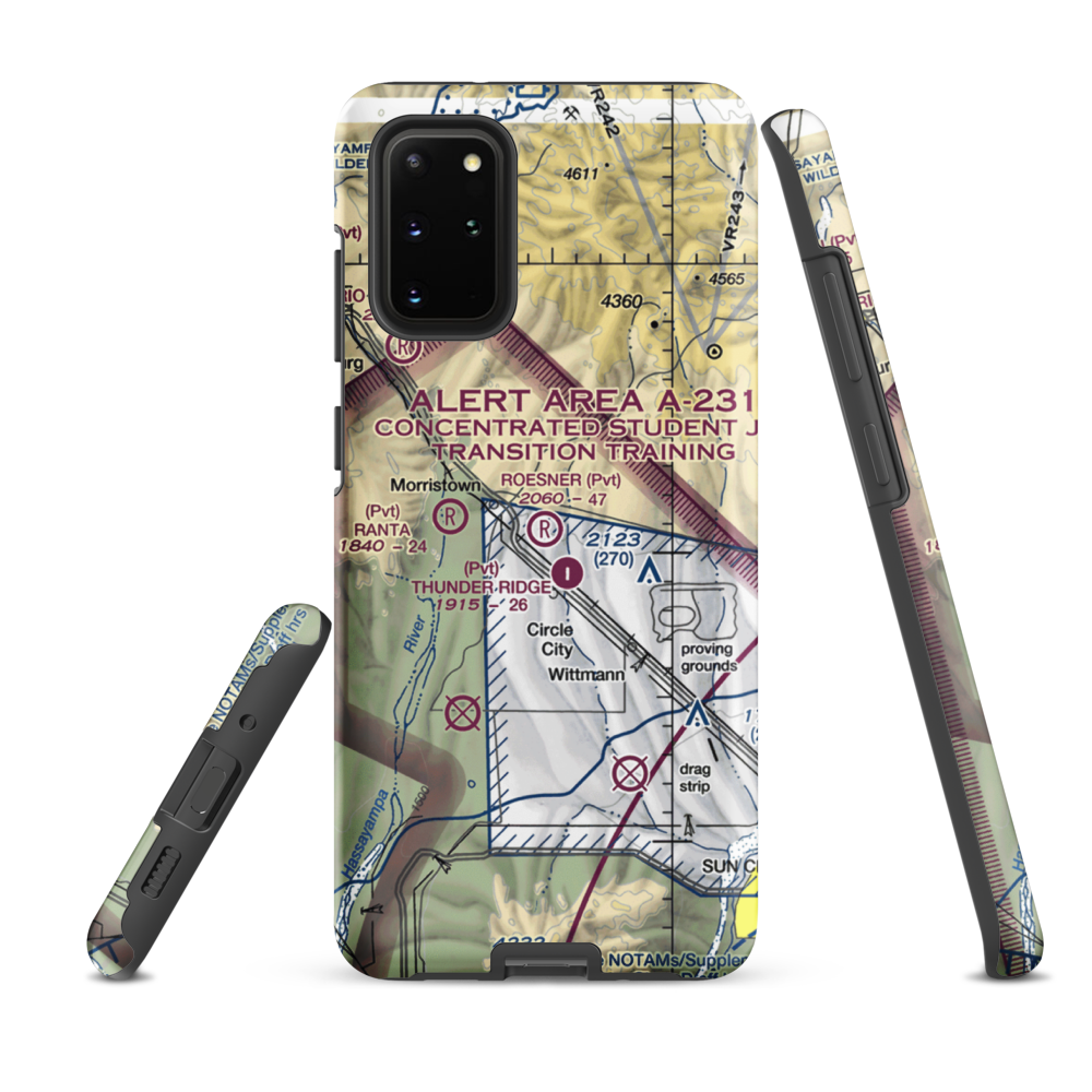 Roesner Ranch Airport (AZ32) VFR Sectional Samsung Phone Case Samsung Galaxy S20 Plus model shown
