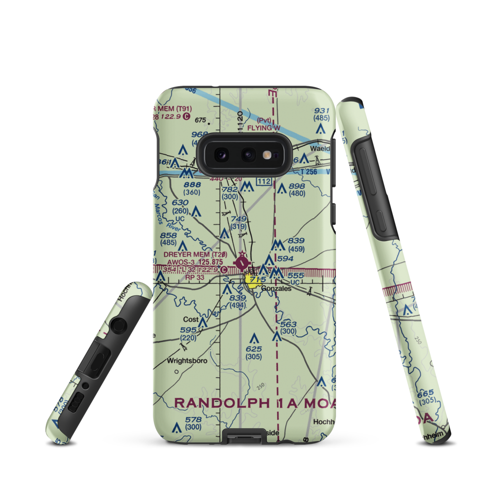 Roger M. Dreyer Memorial Airport (T20) VFR Sectional Samsung Phone Case Samsung Galaxy S10e model shown