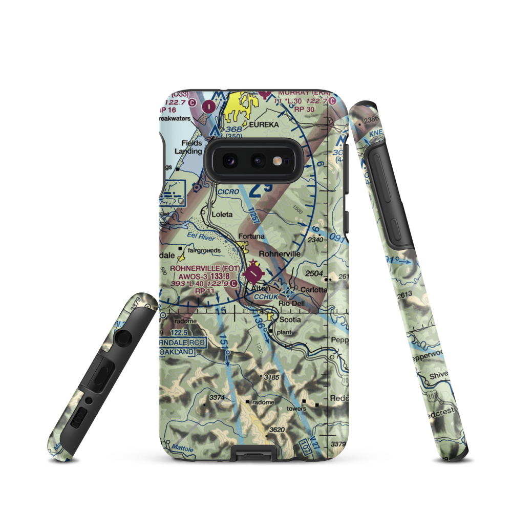 Rohnerville Airport (FOT) VFR Sectional Samsung Phone Case Samsung Galaxy S10e model shown