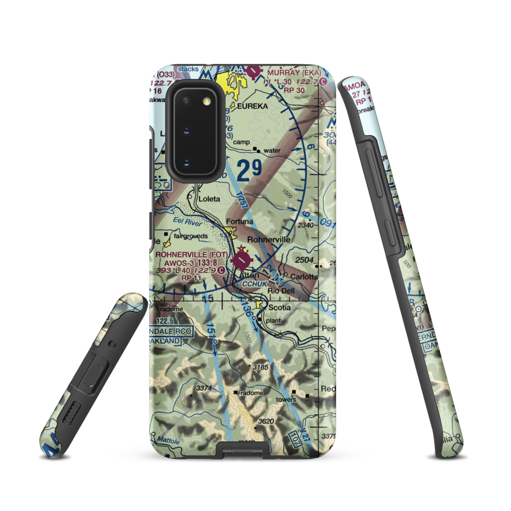 Rohnerville Airport (FOT) VFR Sectional Samsung Phone Case Samsung Galaxy S20 model shown