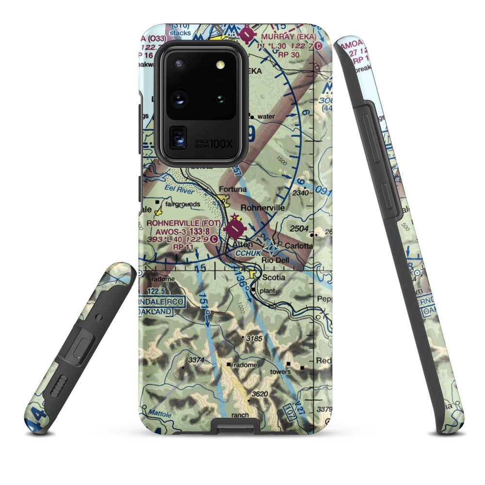 Rohnerville Airport (FOT) VFR Sectional Samsung Phone Case Samsung Galaxy S20 Ultra model shown