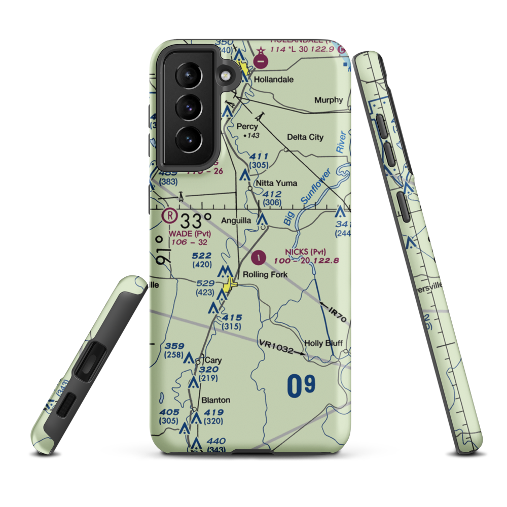 Rollang Field (5MS1) VFR Sectional Samsung Phone Case Samsung Galaxy S21 FE model shown