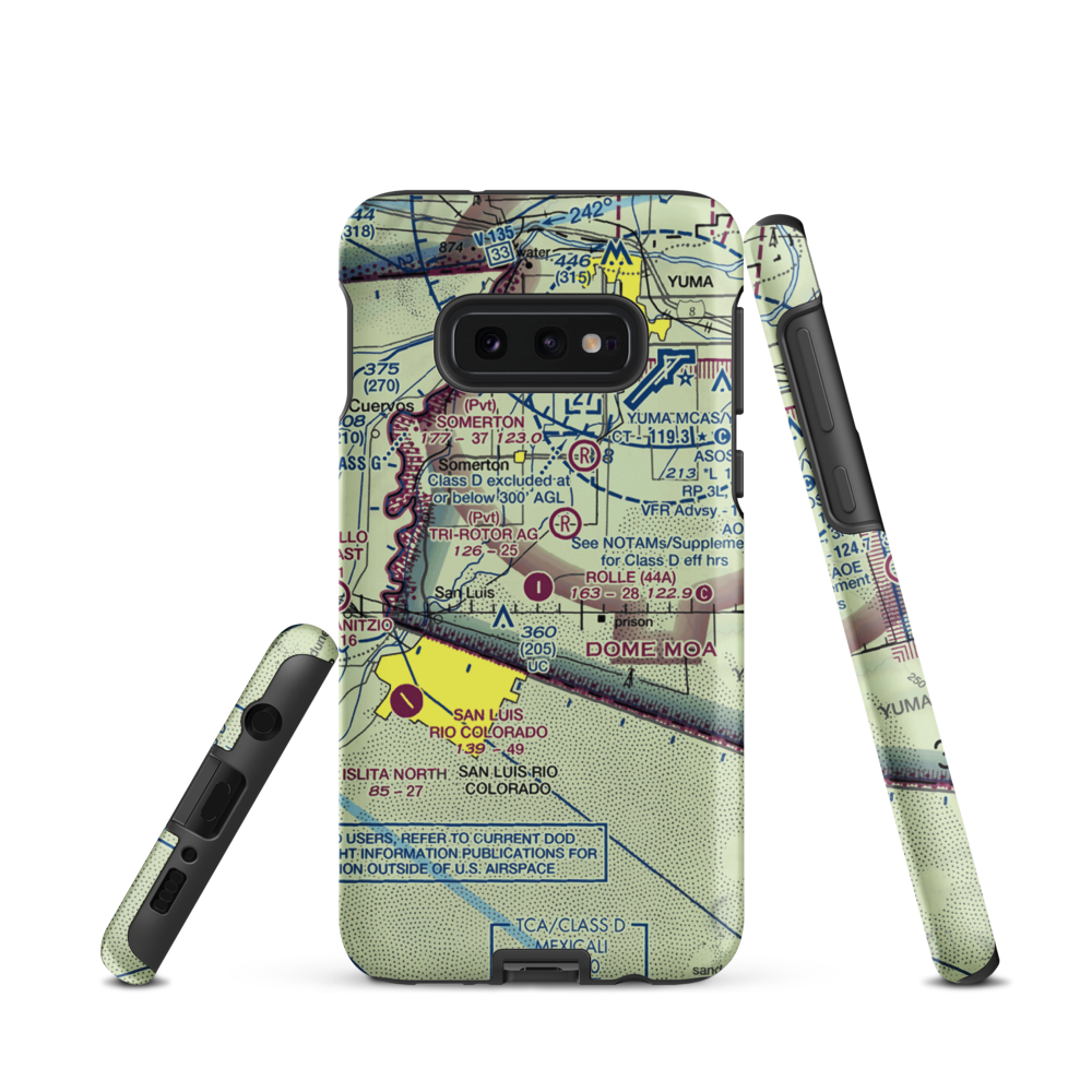 Rolle Airfield (44A) VFR Sectional Samsung Phone Case Samsung Galaxy S10e model shown