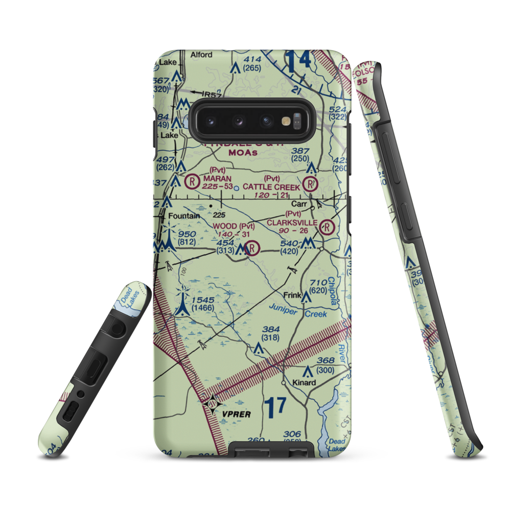 Ron Wood Airport (5FD1) VFR Sectional Samsung Phone Case Samsung Galaxy S10 Plus model shown