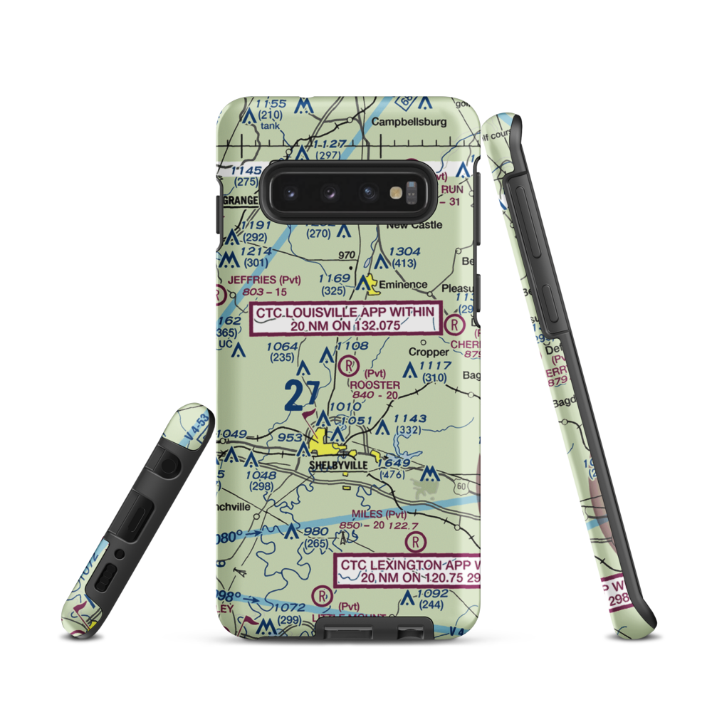 Rooster Field (40KY) VFR Sectional Samsung Phone Case Samsung Galaxy S10 model shown