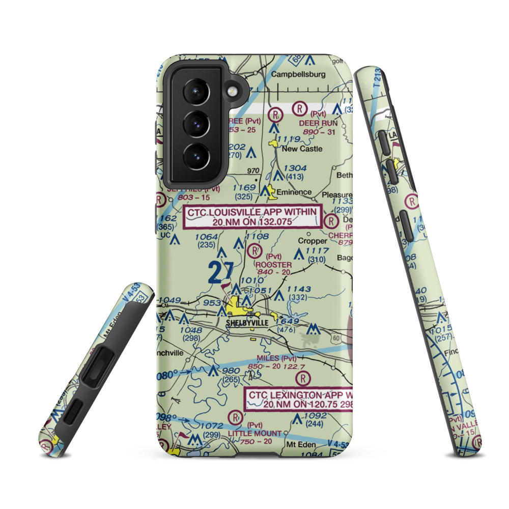 Rooster Field (40KY) VFR Sectional Samsung Phone Case Samsung Galaxy S21 FE model shown