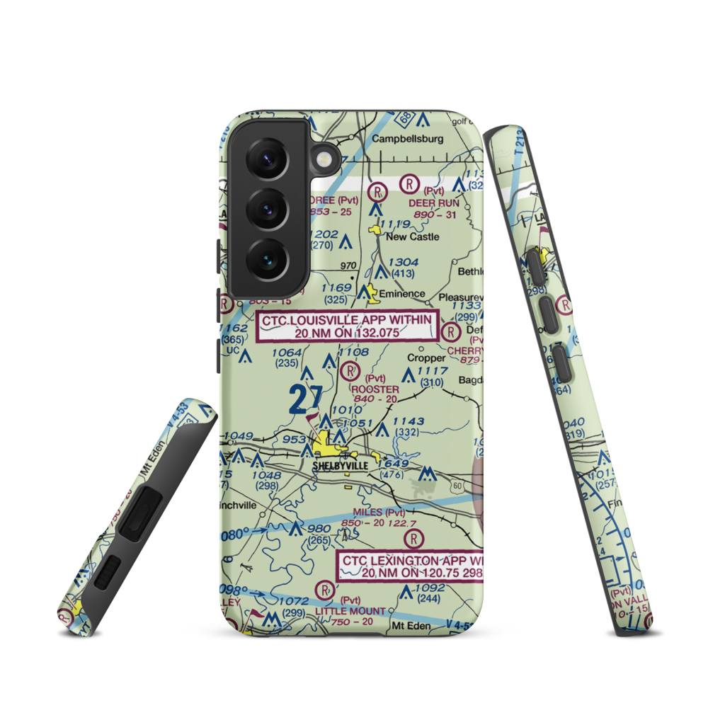 Rooster Field (40KY) VFR Sectional Samsung Phone Case Samsung Galaxy S22 model shown