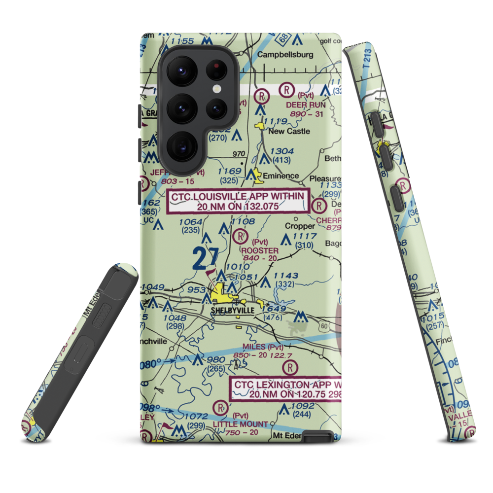 Rooster Field (40KY) VFR Sectional Samsung Phone Case Samsung Galaxy S22 Ultra model shown