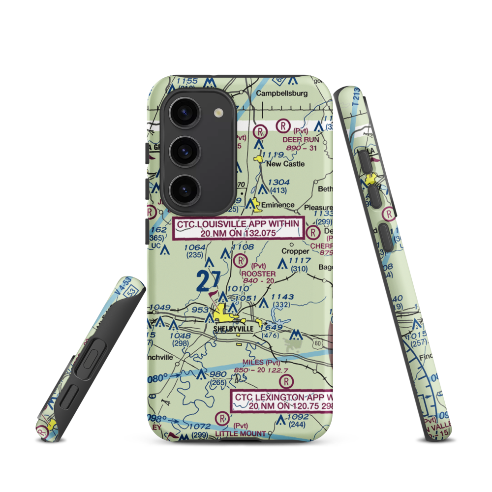 Rooster Field (40KY) VFR Sectional Samsung Phone Case Samsung Galaxy S23 model shown