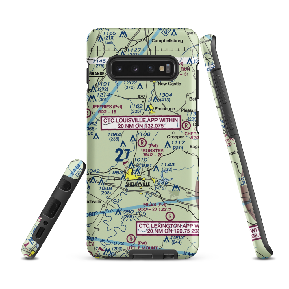 Rooster Field (40KY) VFR Sectional Samsung Phone Case Samsung Galaxy S10 Plus model shown