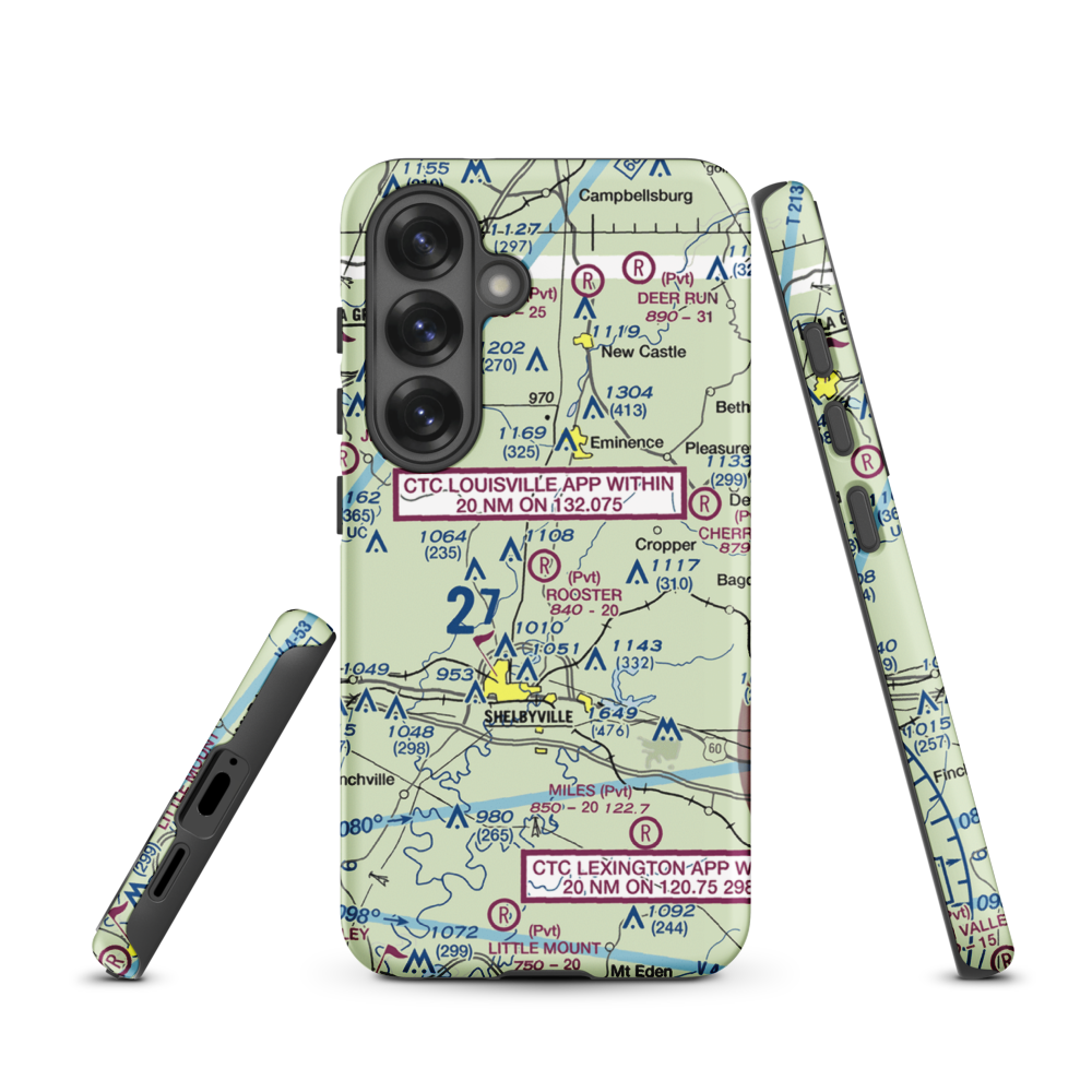 Rooster Field (40KY) VFR Sectional Samsung Phone Case Samsung Galaxy S25 model shown