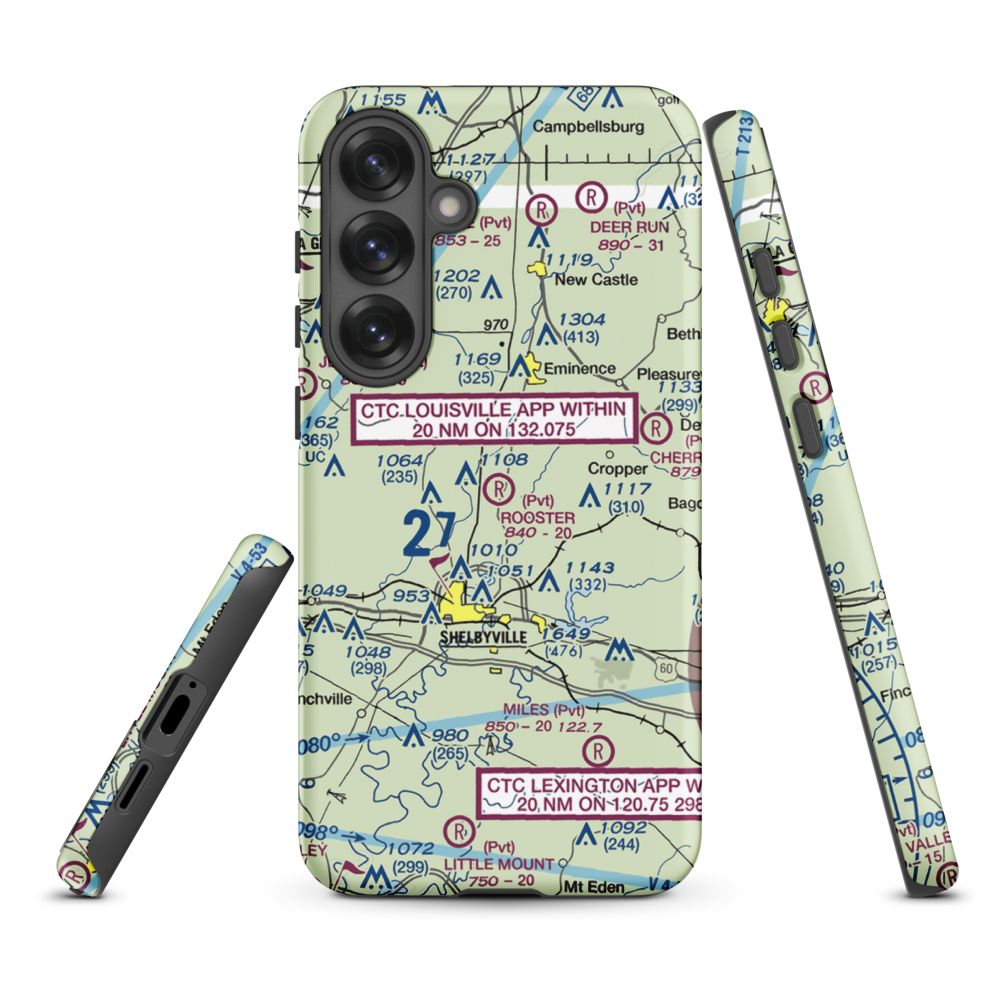 Rooster Field (40KY) VFR Sectional Samsung Phone Case Samsung Galaxy S25 Plus model shown